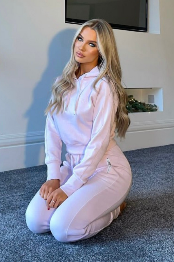 Oleana Lilac Grey Hooded Tracksuit