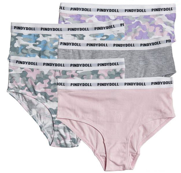 Bliss Multi Pink/Grey Girls 5 Pack Brief