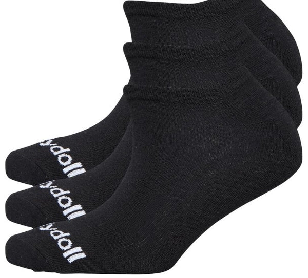 Meg Black Girls 3 Pack Low Cut Socks