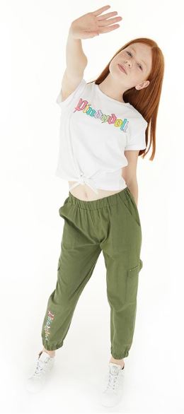Tasmin Girls Woven Pants And T-Shirt Co-Ord Set