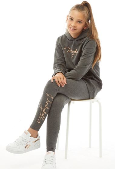 Sasha Girls Charcoal Hoodie & Legging set