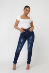 Dakota Skinny Fit Stretch Denim Ripped Jeans