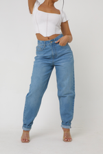 Mel Relaxed Mom Fit Denim Jeans