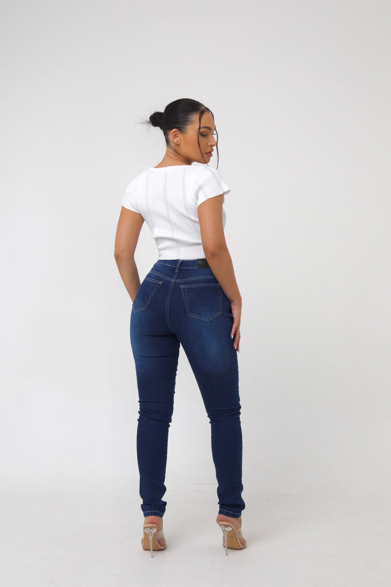 Dakota Skinny Fit Stretch Denim Ripped Jeans