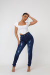 Dakota Skinny Fit Stretch Denim Ripped Jeans