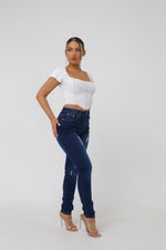 Dakota Skinny Fit Stretch Denim Ripped Jeans