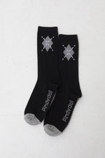 Val 2 Pack Black and Grey Socks